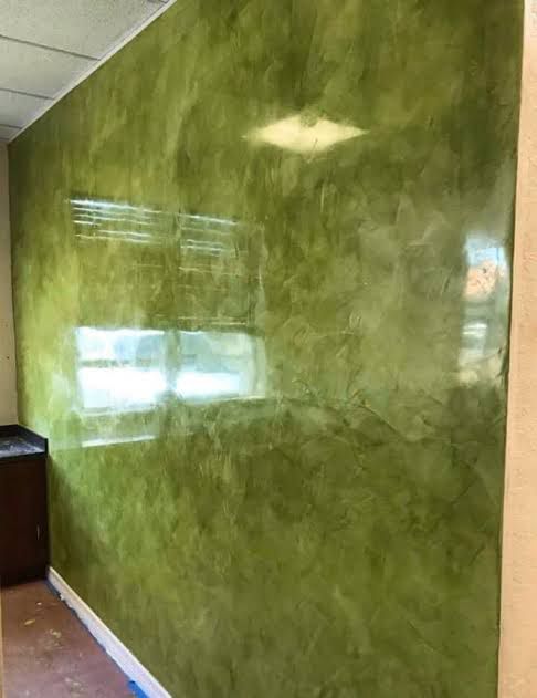 Green Textured Wall